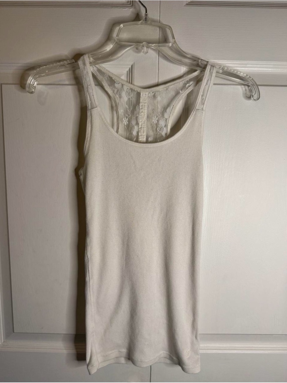 American Eagle Outfitters White Lace-Back Camisole